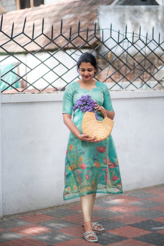 CRUSH TISSUE ALINE KURTI