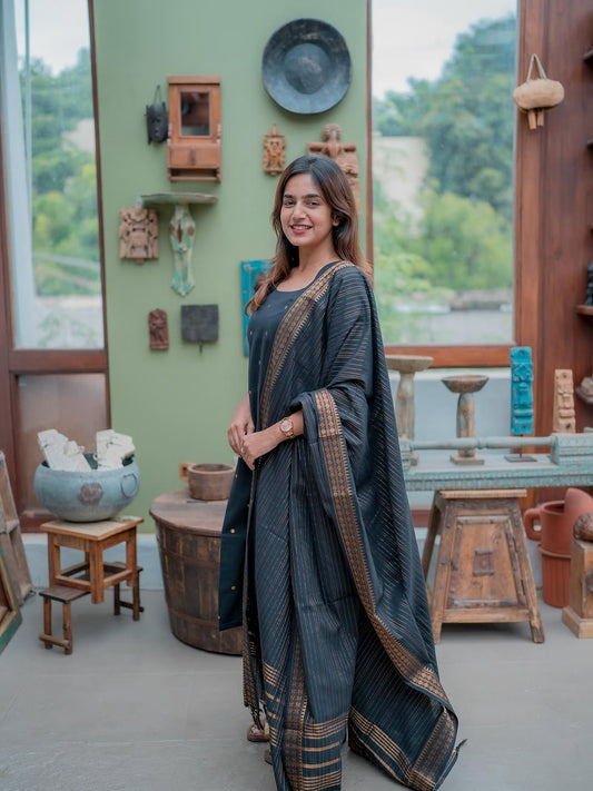 PURE COTTON KURTI WITH DUPATTA