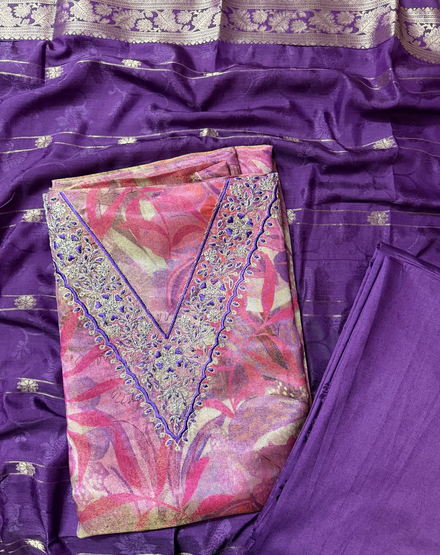 TISSUE SALWAR - UNSTITCHED