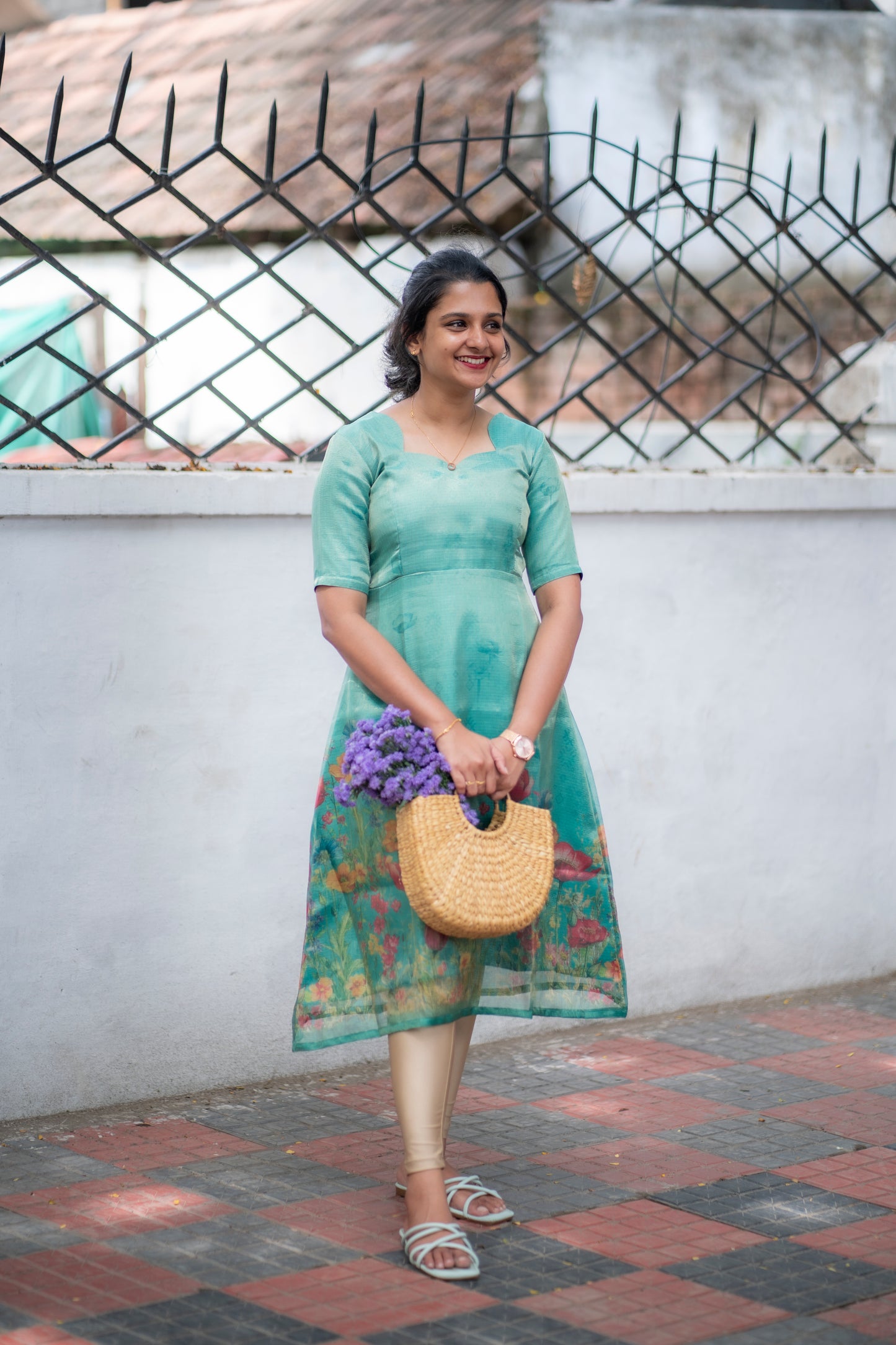 CRUSH TISSUE ALINE KURTI