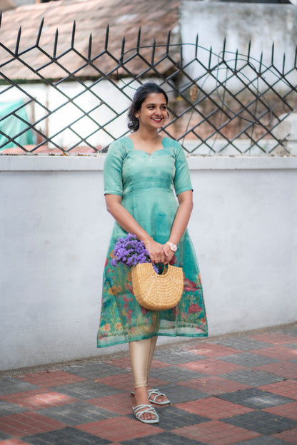 CRUSH TISSUE ALINE KURTI
