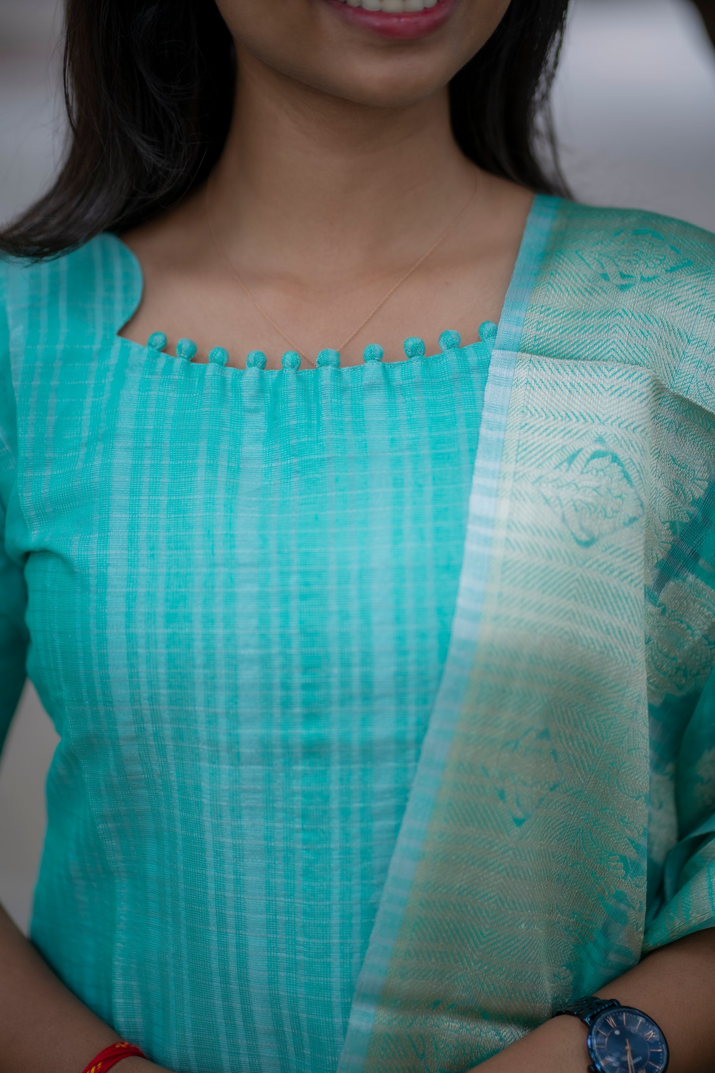 TISSUE KURTI WITH BANARAS DUPATTA