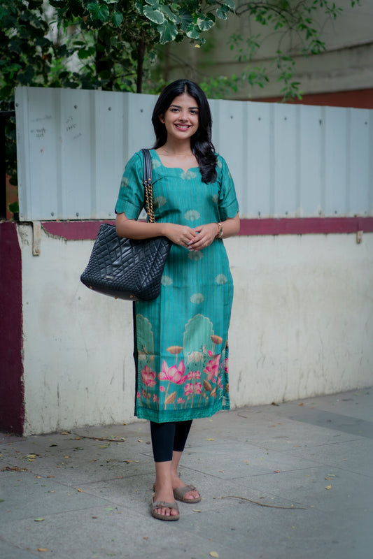TUSSAR SILK KURTI
