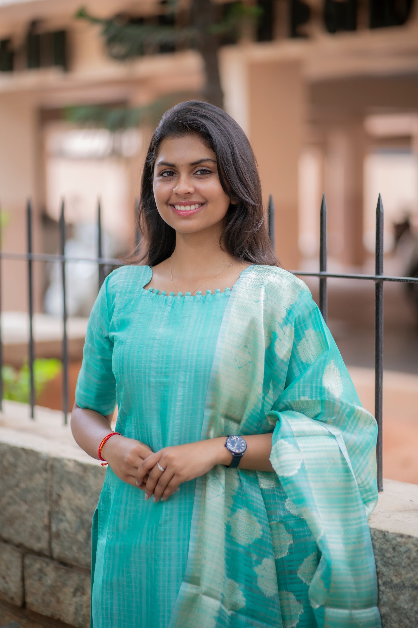 TISSUE KURTI WITH BANARAS DUPATTA