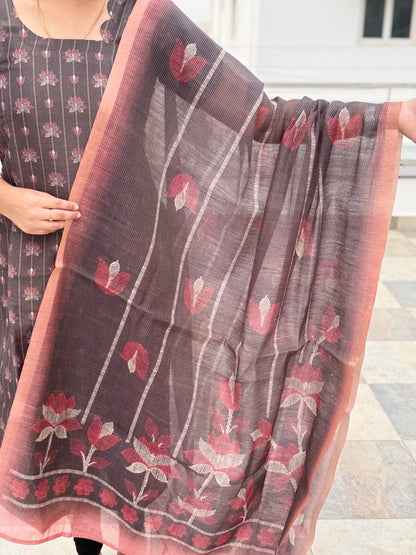 MUSLIN KURTI WITH DUPATTA