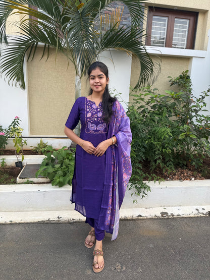 CHANDERI SALWAR SUIT - PRE ORDER