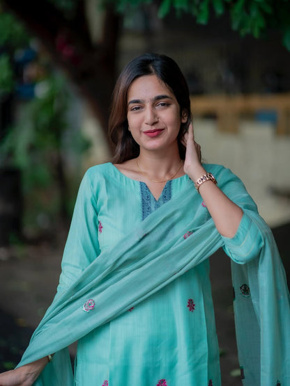 JAMDHANI COTTON WITH EMBROIDERY SALWAR SUIT