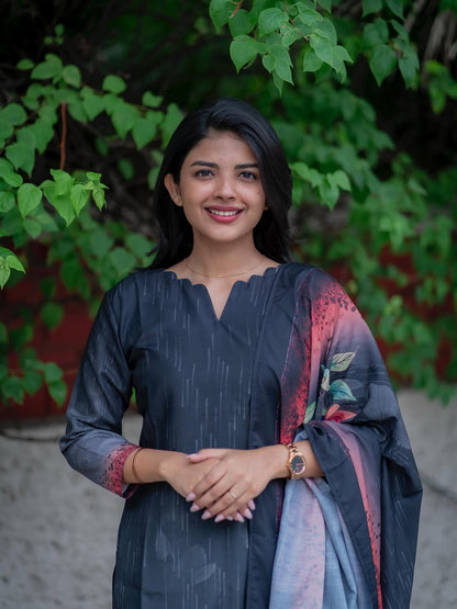 MUSLIN KURTI WITH DUPATTA