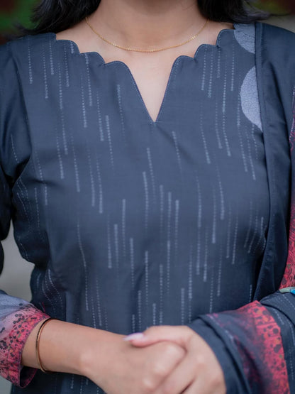 MUSLIN KURTI WITH DUPATTA