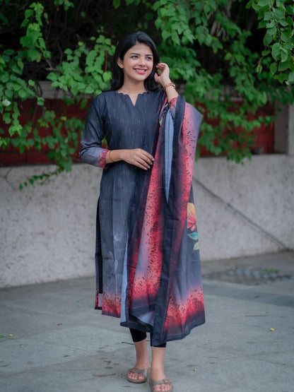MUSLIN KURTI WITH DUPATTA