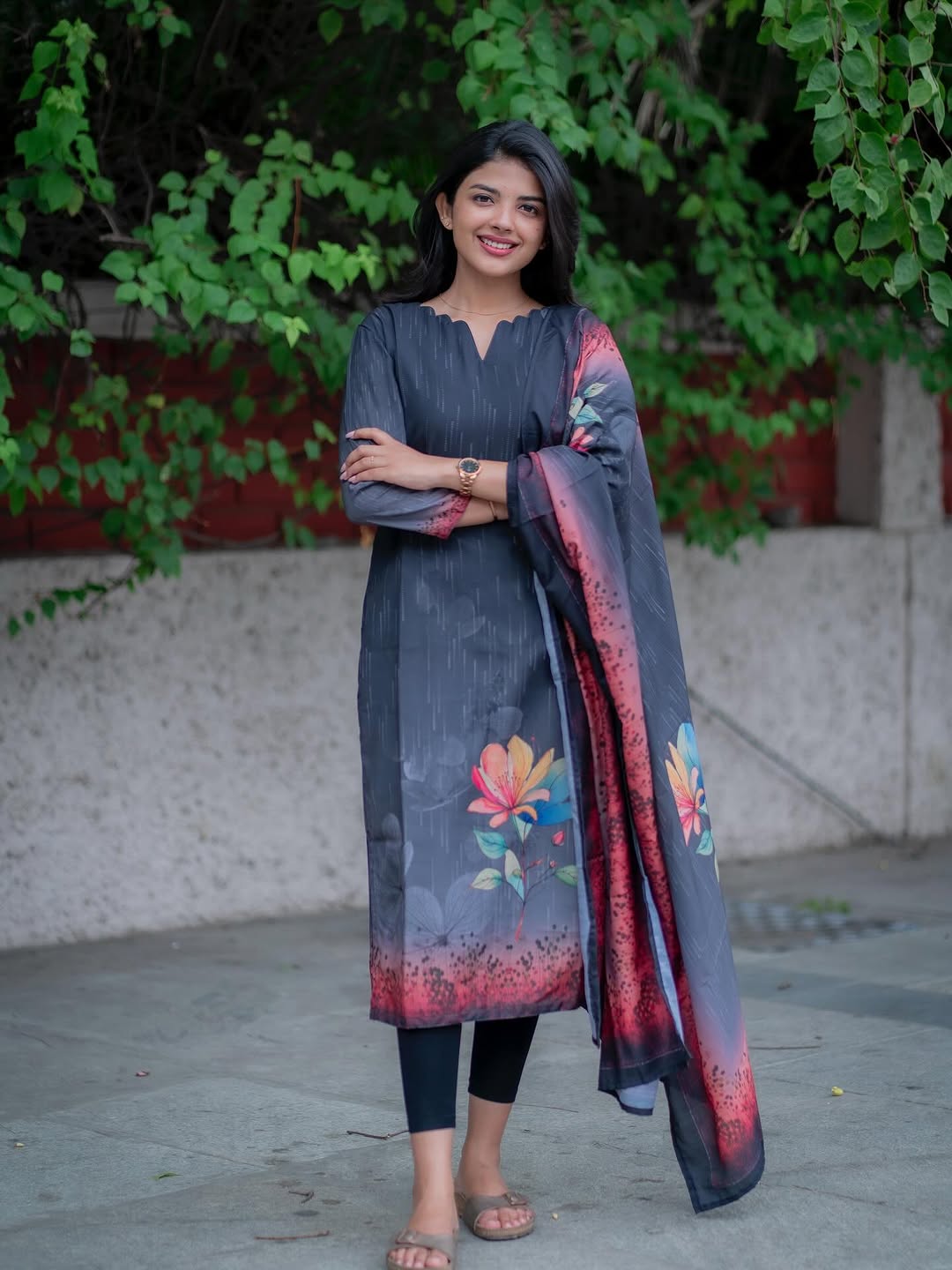 MUSLIN KURTI WITH DUPATTA