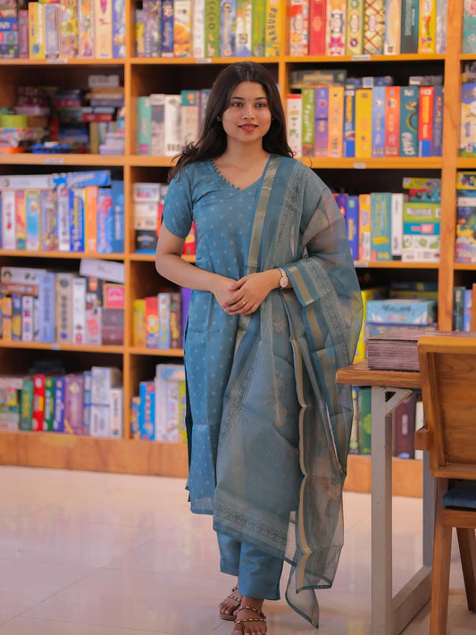 MUSLIN SHIMMER SALWAR SET