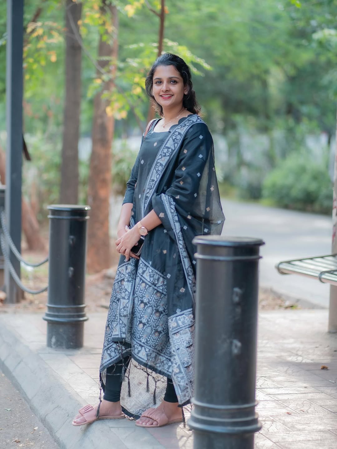 JACQUARD KURTI WITH DUPATTA