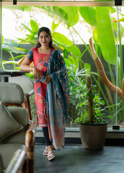 MUSLIN KURTI WITH DUPATTA