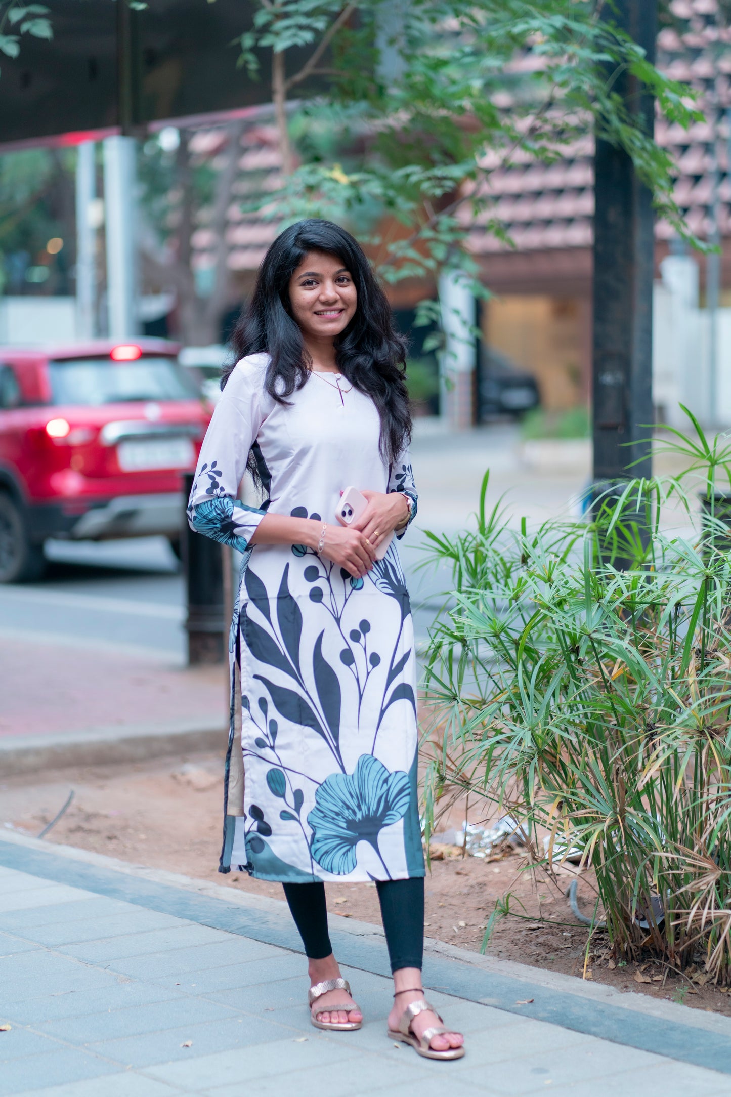 CREPESILK KURTI - D183