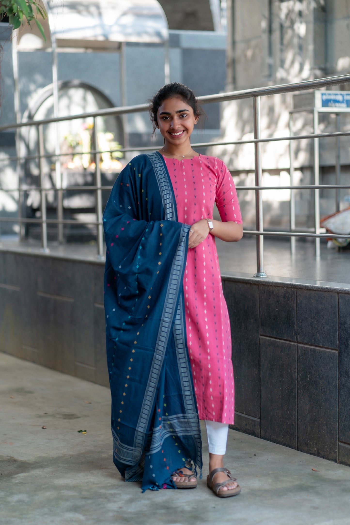 COTTON KURTI WITH DUPATTA - D168