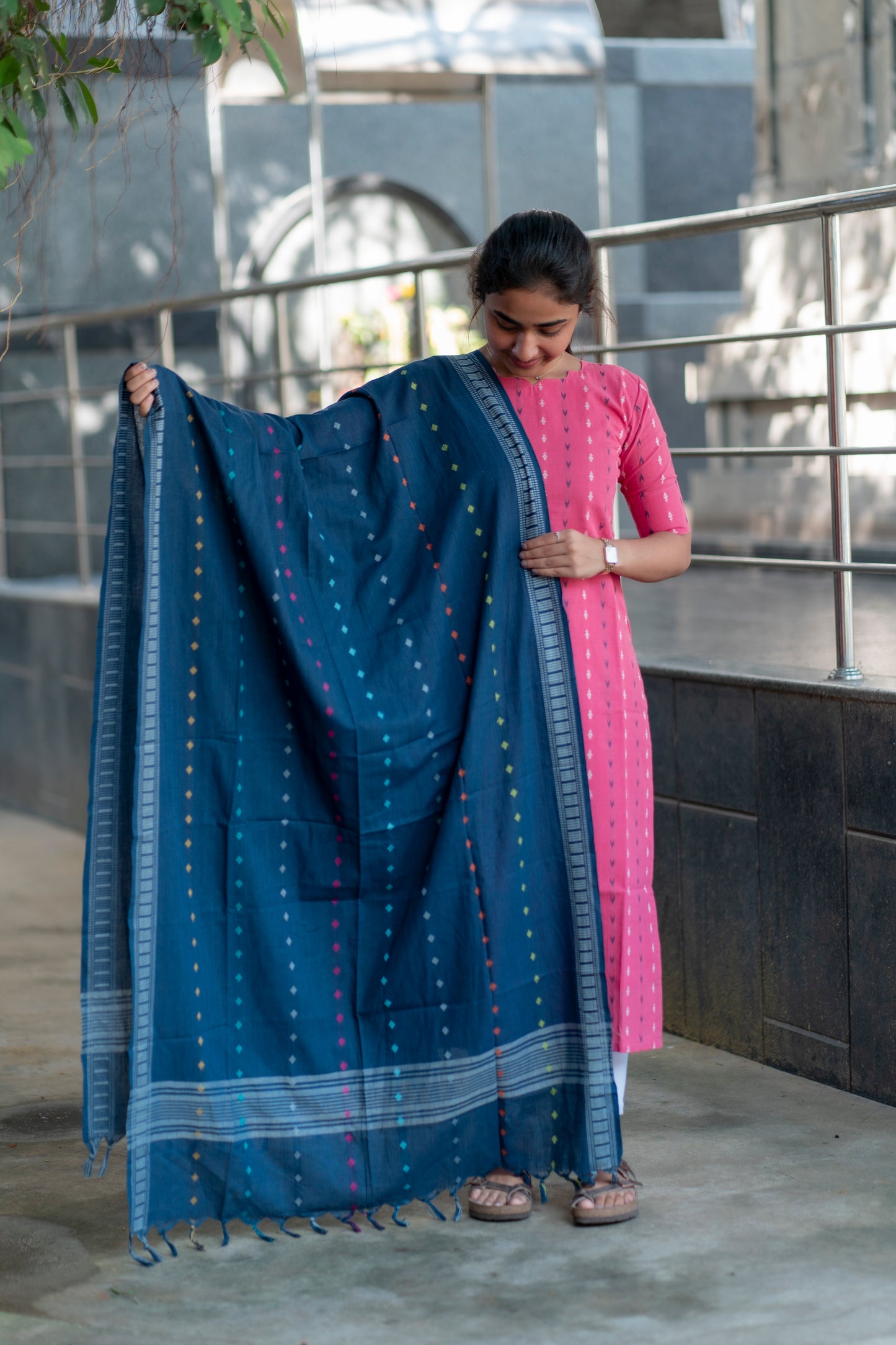COTTON KURTI WITH DUPATTA - D168