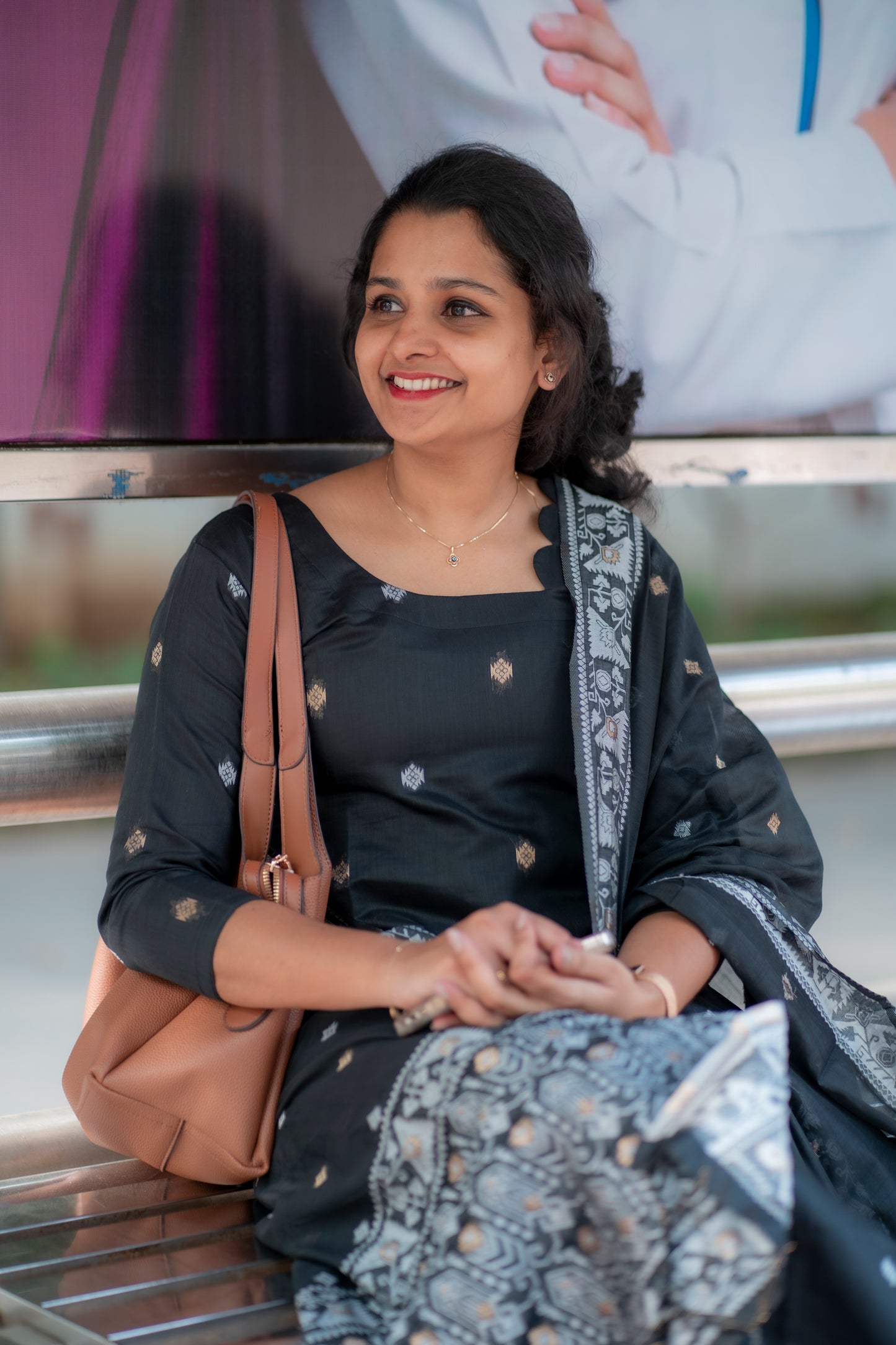 CHANDERI KURTI WITH DUPATTA