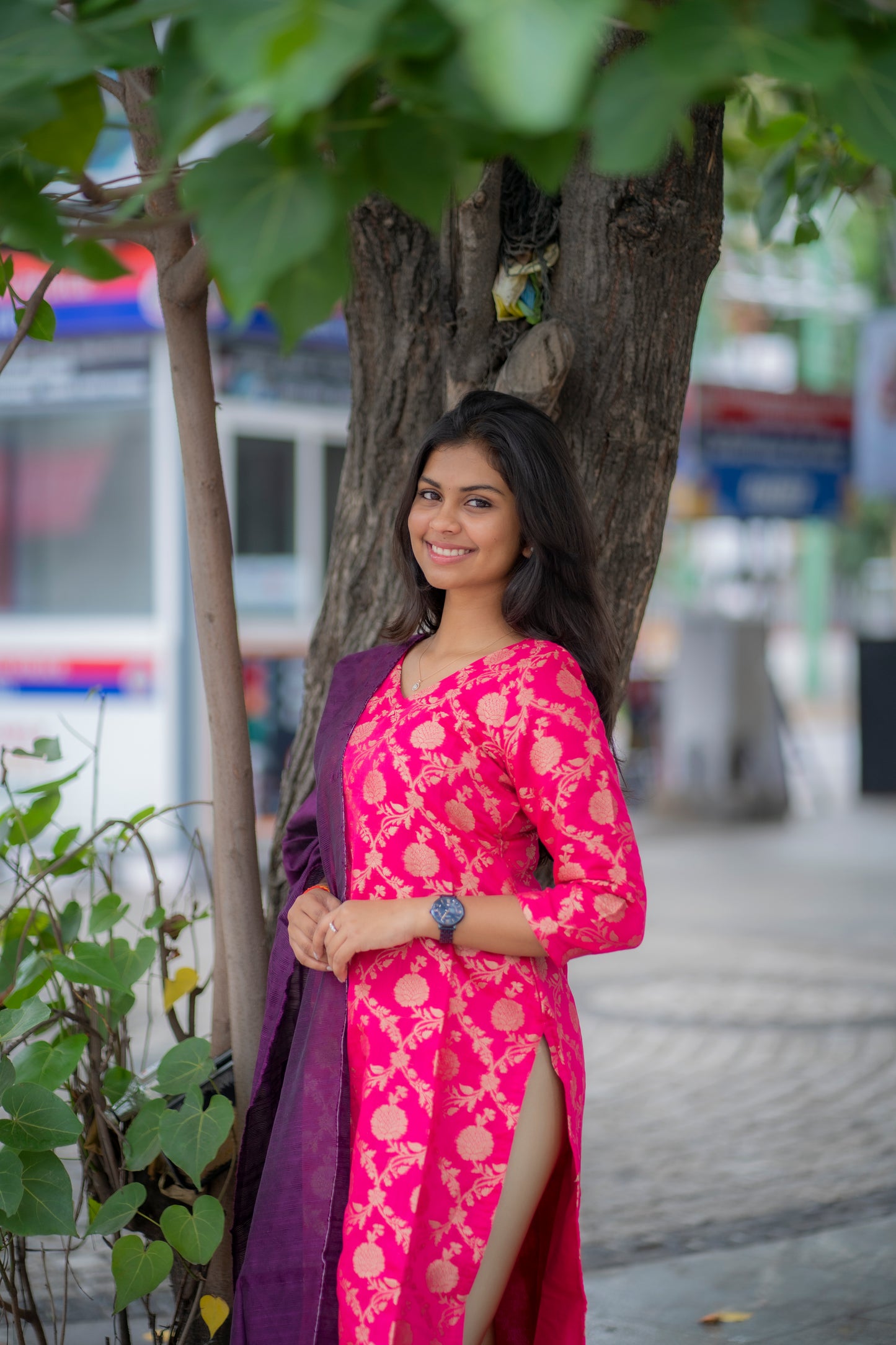 BANARAS KURTI WITH DUPATTA