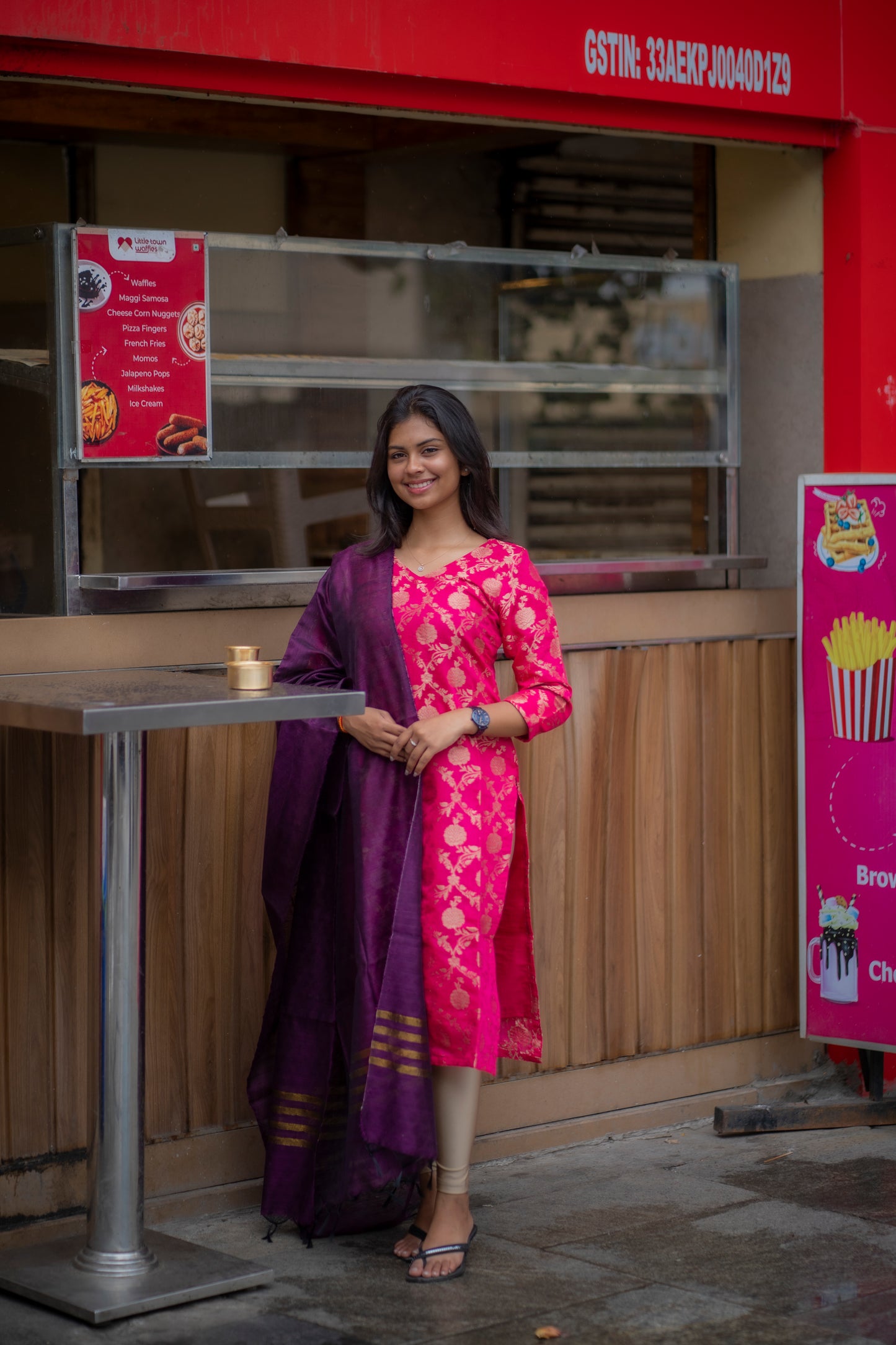BANARAS KURTI WITH DUPATTA