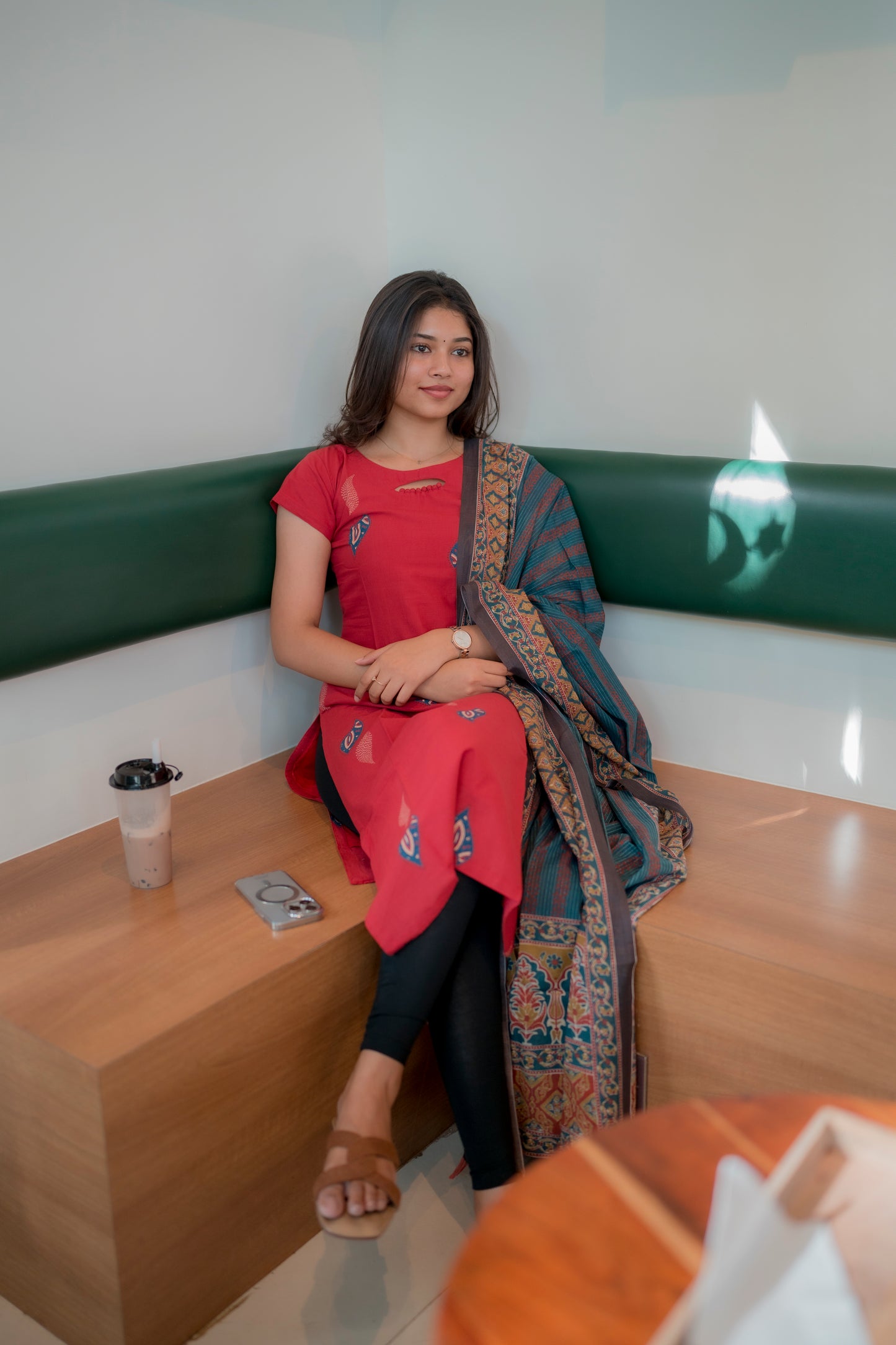 COTTON KURTI WITH DUPATTA