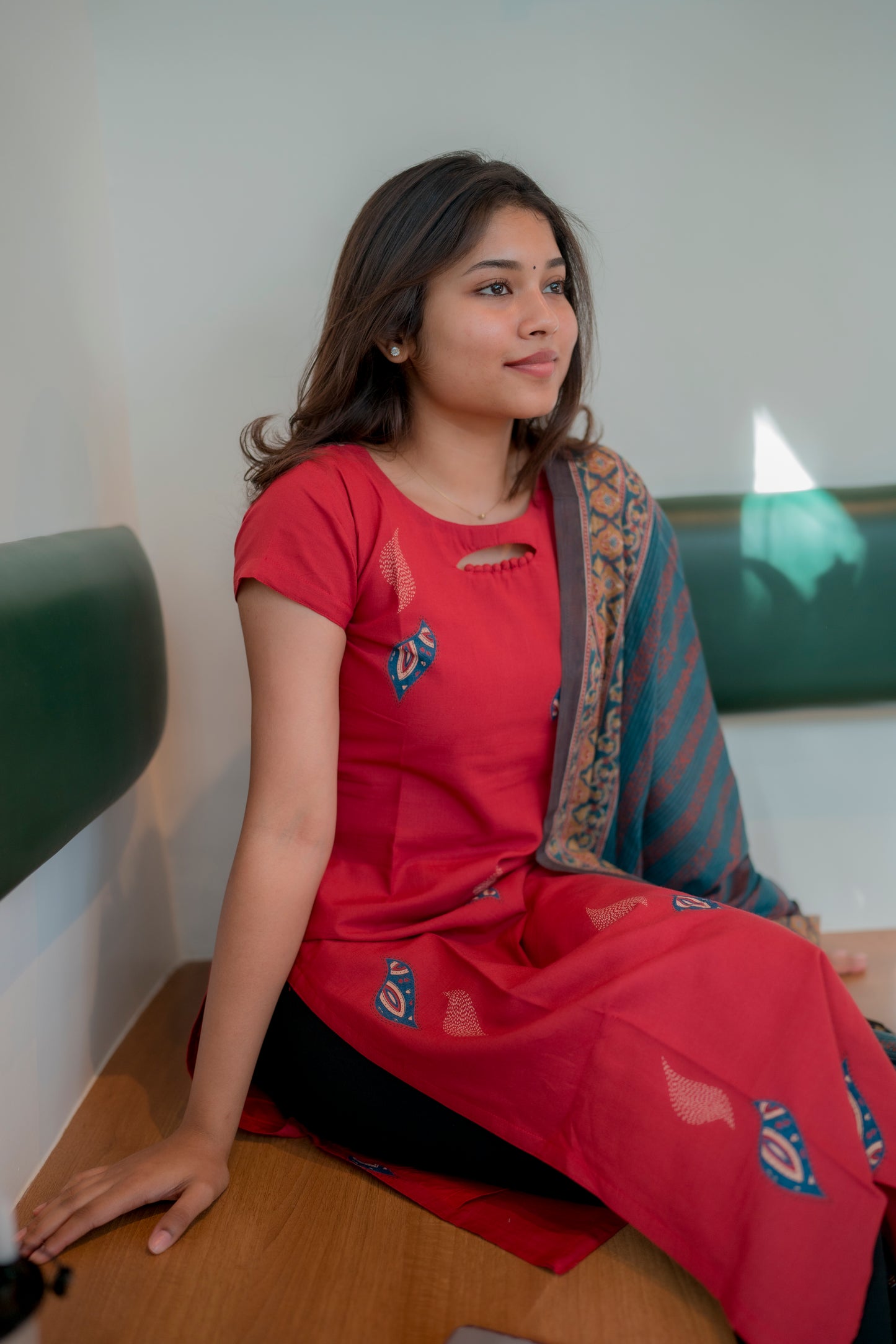 COTTON KURTI WITH DUPATTA