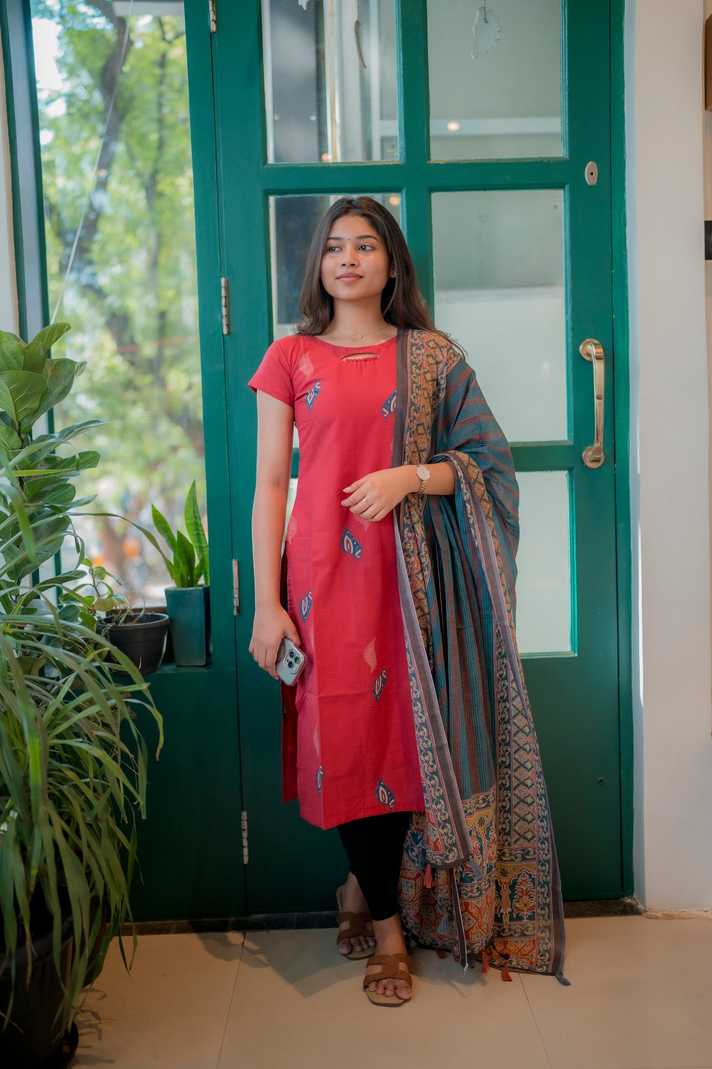 COTTON KURTI WITH DUPATTA