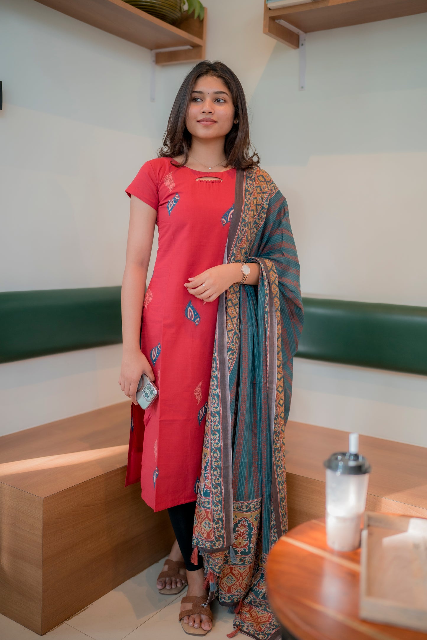 COTTON KURTI WITH DUPATTA