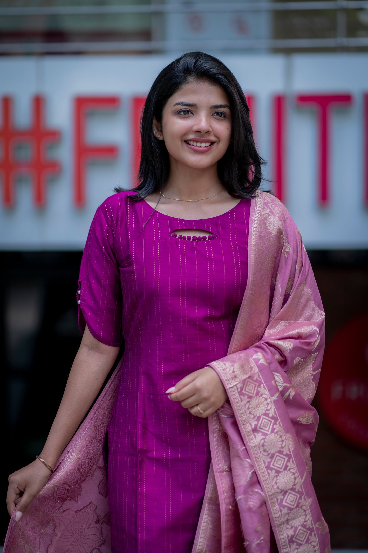 RAWSILK KURTI WITH  JACQUARD DUPATTA