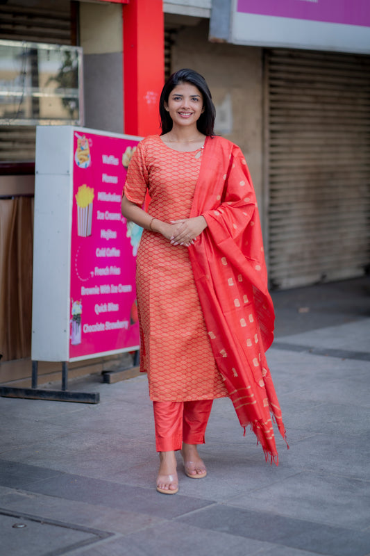 TUSSAR SILK 3PCS SUIT