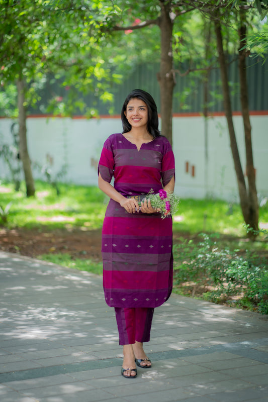 SLUB COTTON KURTASET