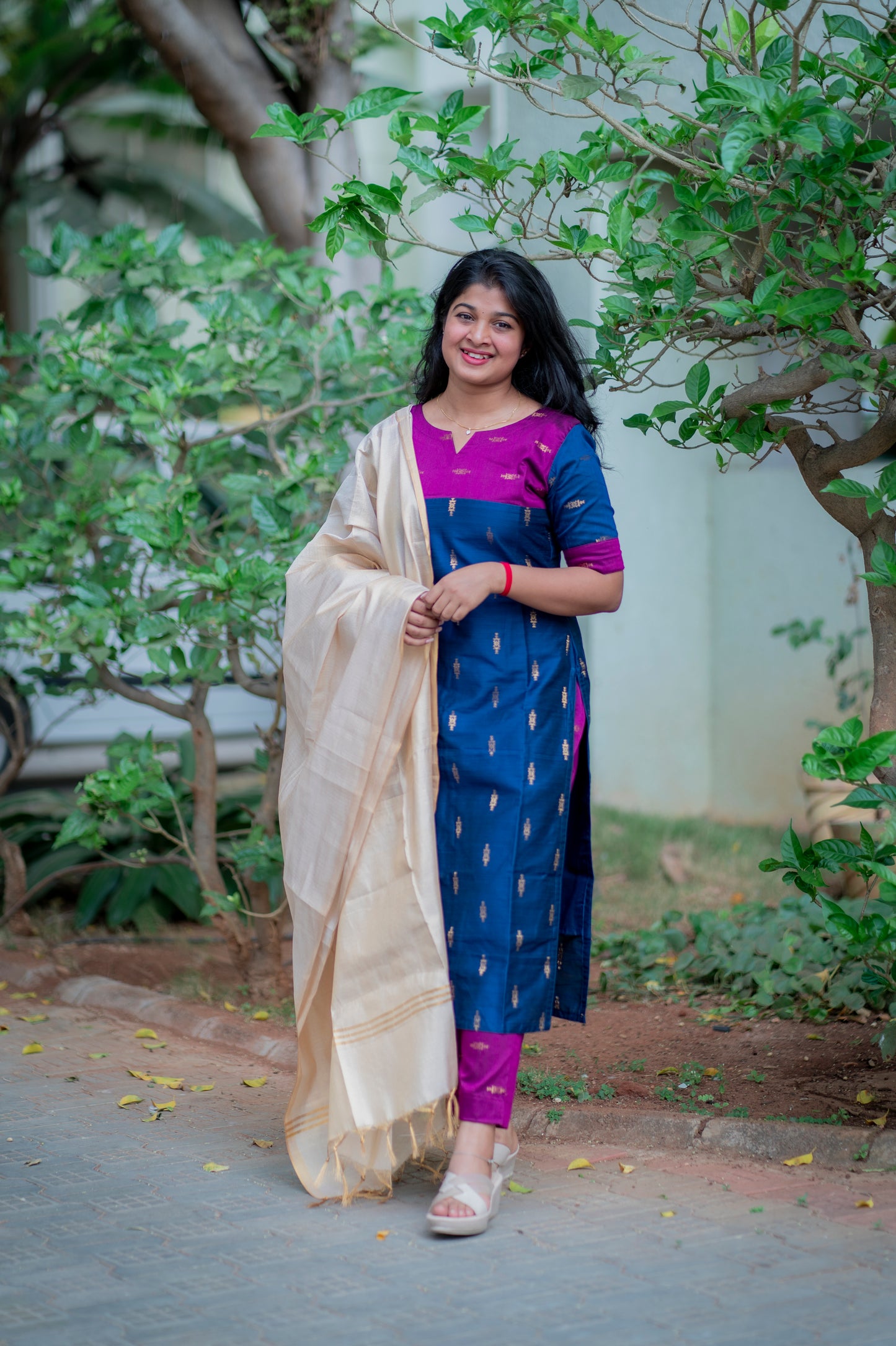 RAWSILK KURTASETS WITH DUPATTA - D195