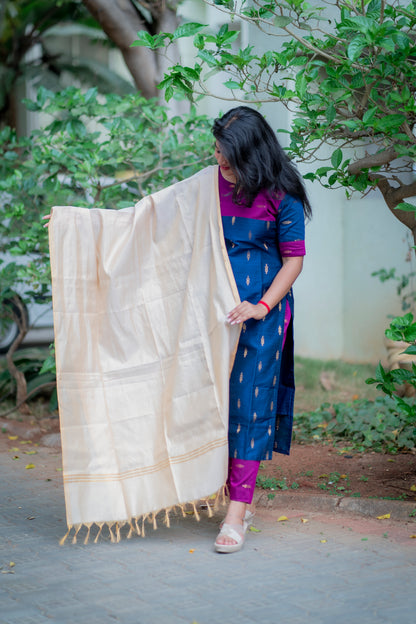 RAWSILK KURTASETS WITH DUPATTA - D195