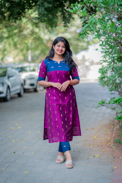 RAWSILK KURTASETS WITH DUPATTA - D195