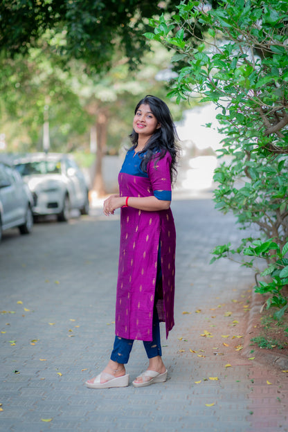RAWSILK KURTASETS WITH DUPATTA - D195