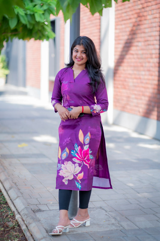 LINEN KURTI - D197