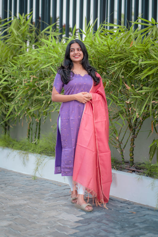 RAWSILK KURTI WITH DUPATTA