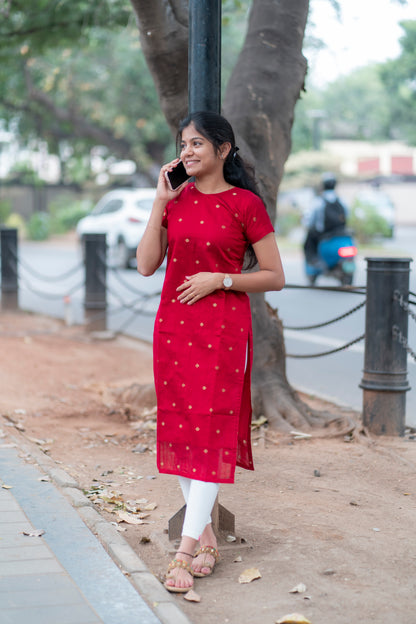 RAWSILK KURTI - D177