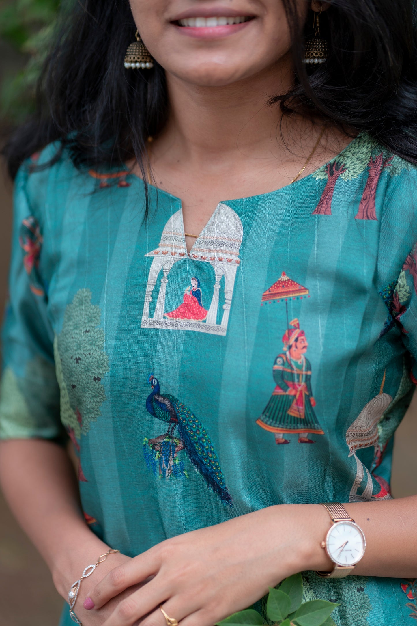 TUSSARSILK KURTI - D176