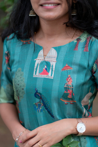 TUSSARSILK KURTI - D176