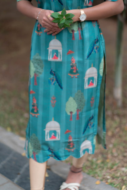TUSSARSILK KURTI - D176