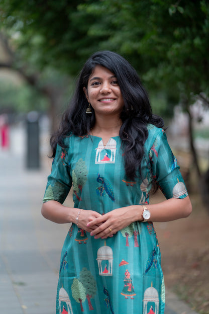 TUSSARSILK KURTI - D176
