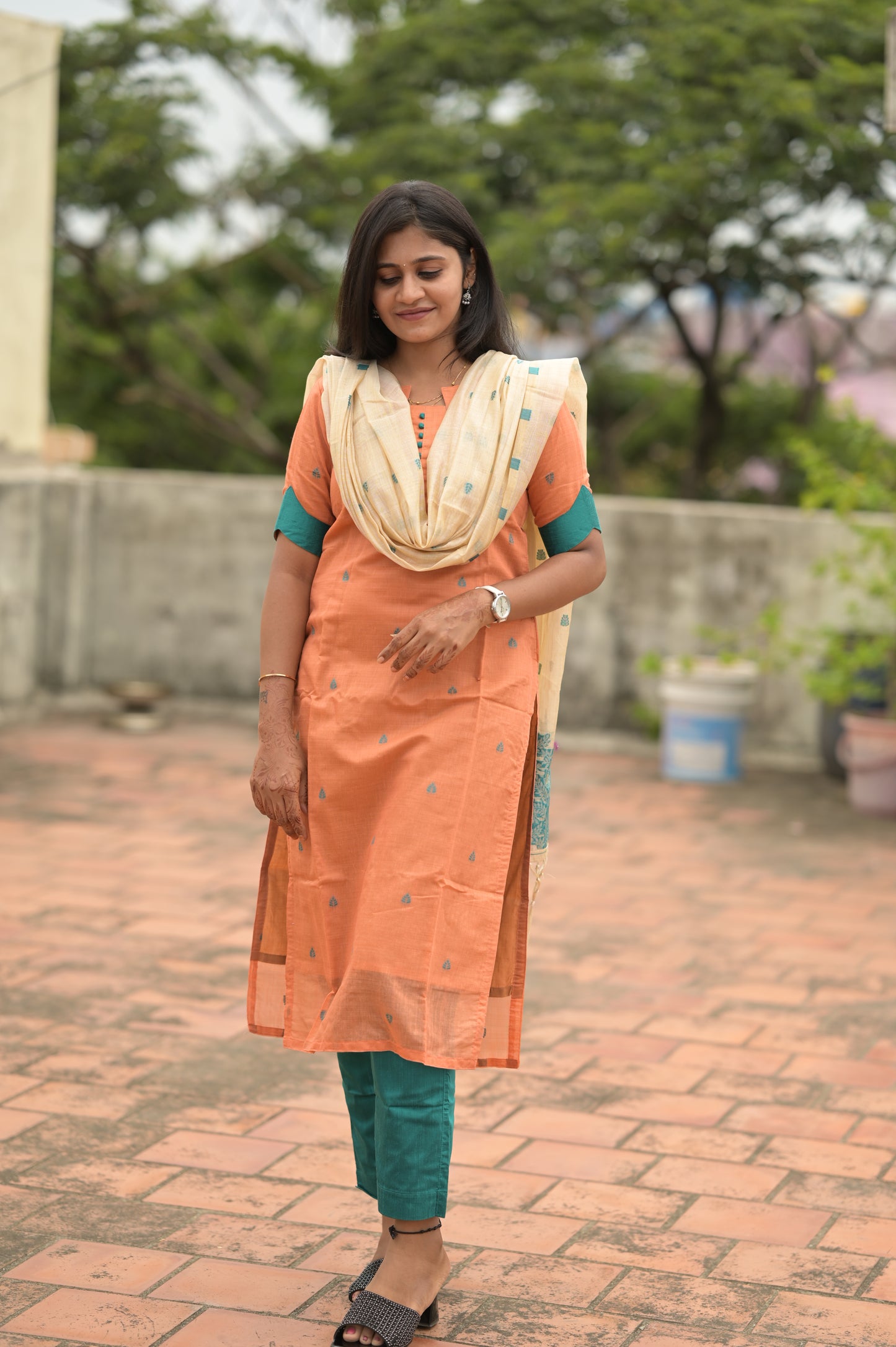 CHANDERI SALWAR SUIT