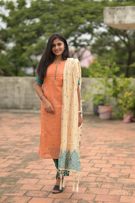 CHANDERI SALWAR SUIT