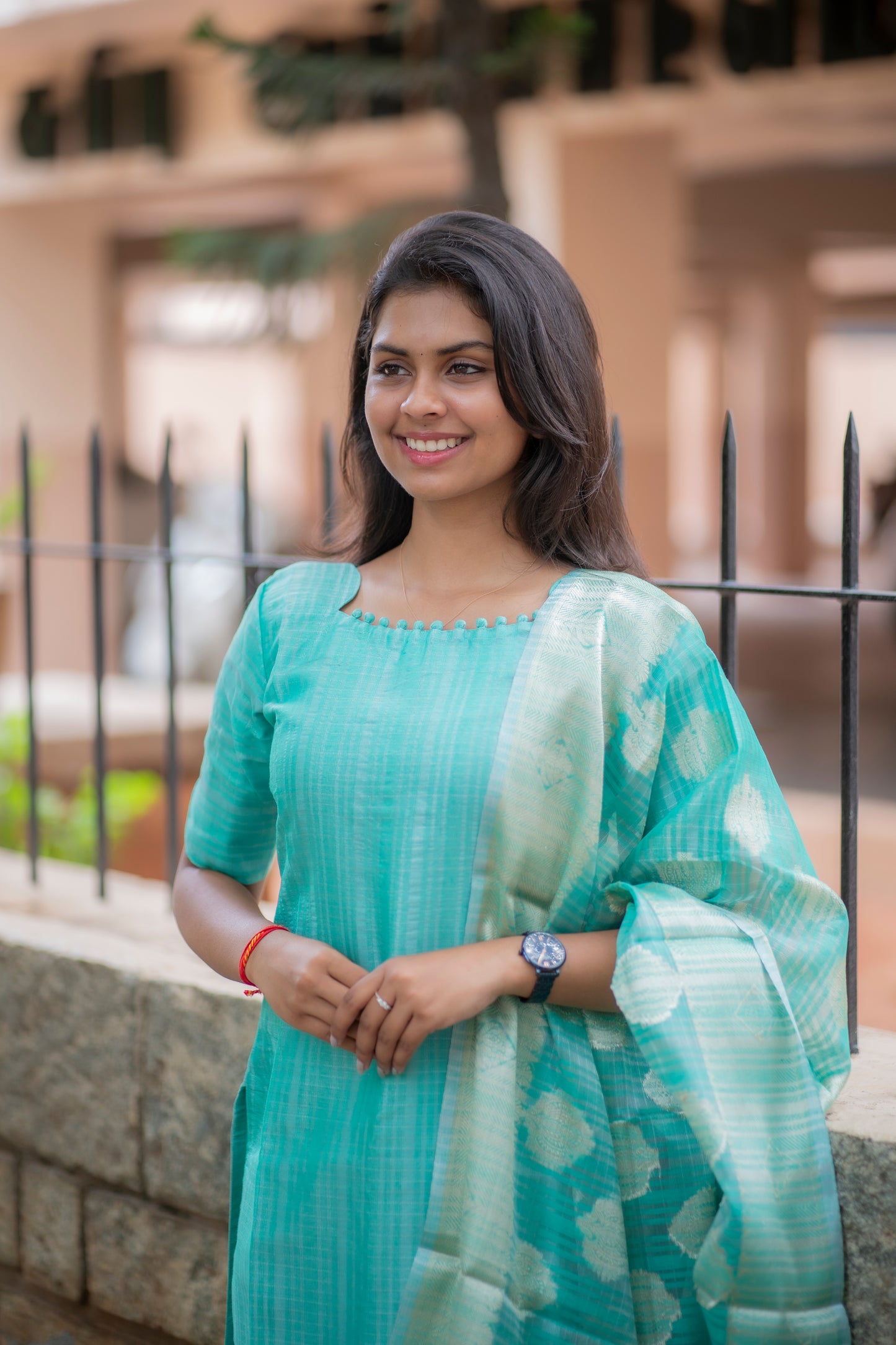 TISSUE KURTI WITH BANARAS DUPATTA
