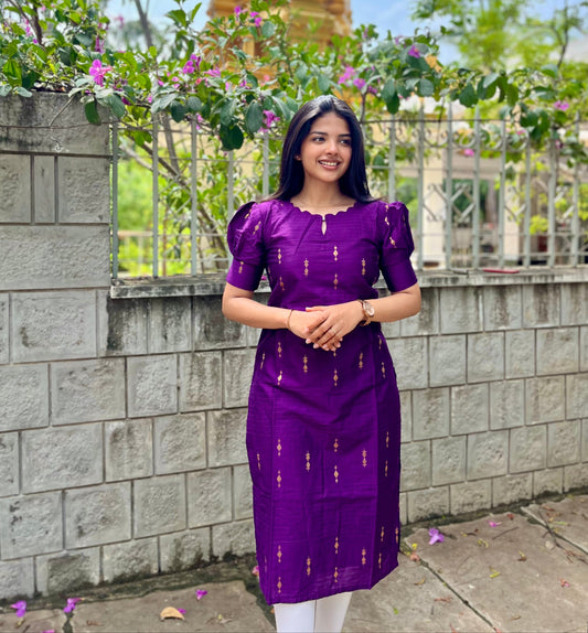 RAWSILK KURTI  - D131