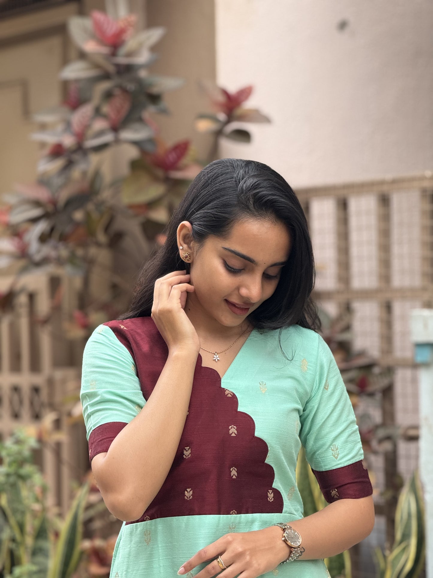 RAWSILK KURTI - D172