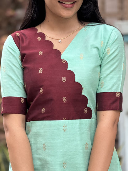 RAWSILK KURTI - D172