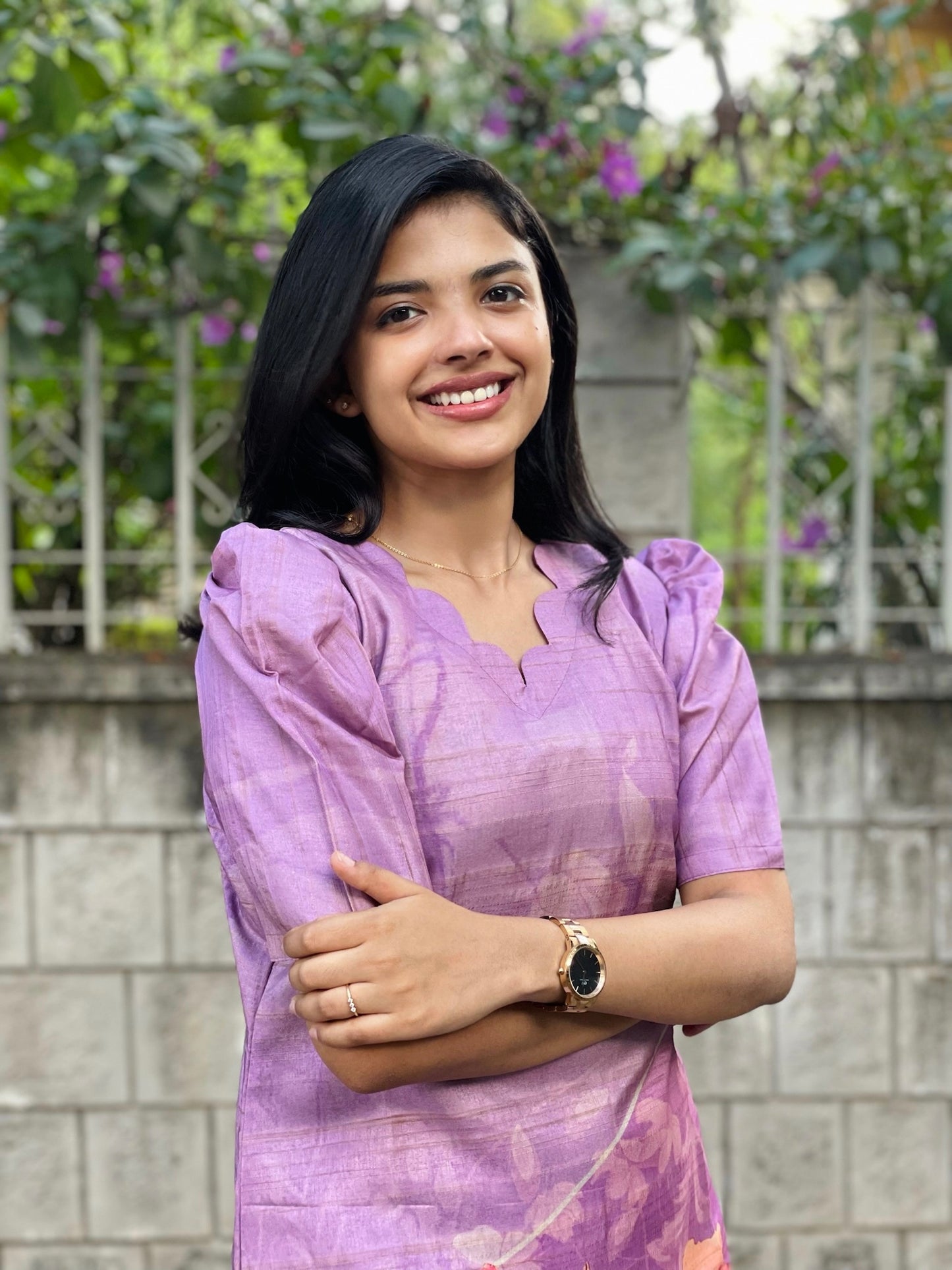 TUSSAR SILK KURTI WITH DUPATTA