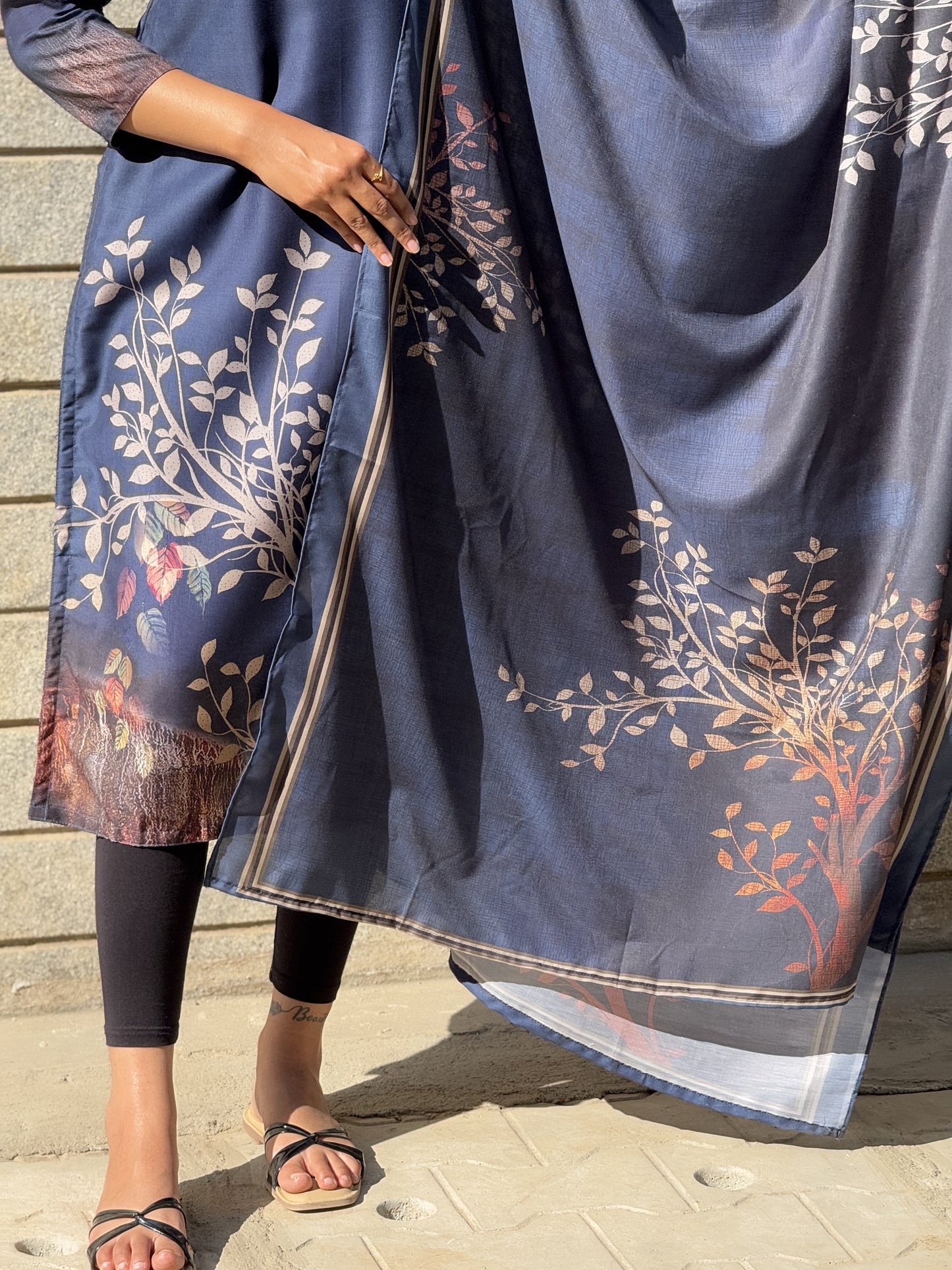 MUSLIN KURTI WITH DUPATTA - D191